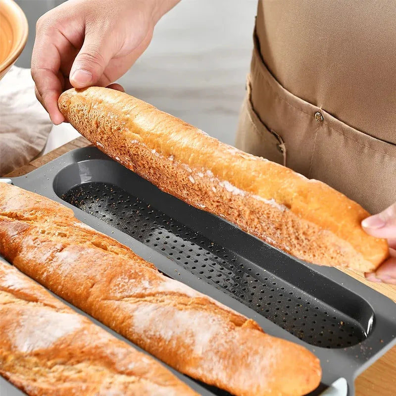 Baking Mold Restaurant Bread Food Mould Grade Baguette Bake Tray Silicone Anti-scalding Non-stick Oven Tool Kitchen Accessories