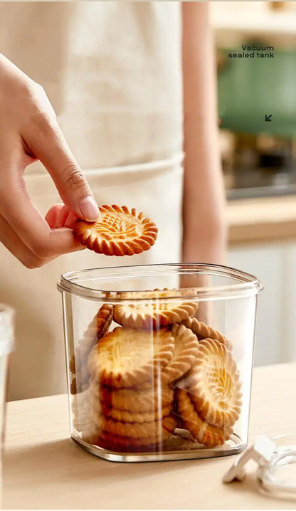 Vacuum Sealed Tank Coffee Beans Vacuum Jar Kitchen Cereals Storage Box Airtight Container Moisture-Proof Sealed Canister for Tea