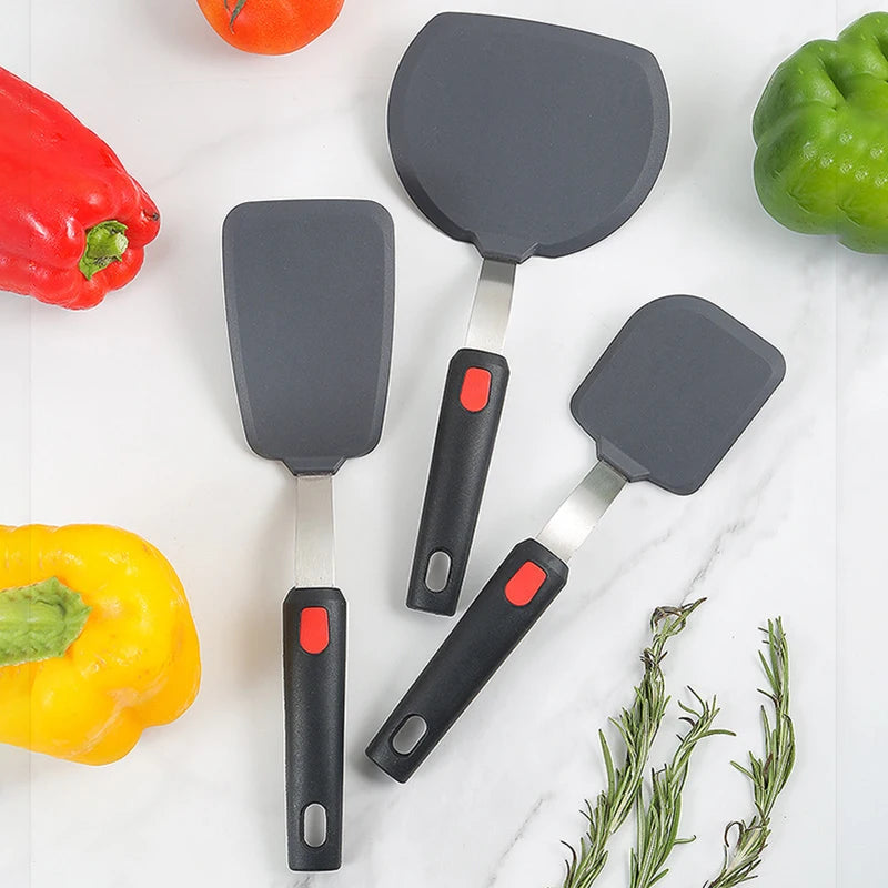 Silicone Spatula for Non Stick Pots High-temperature Resistant Household Stir Fry Spatula Spring Steel Kitchen Utensils