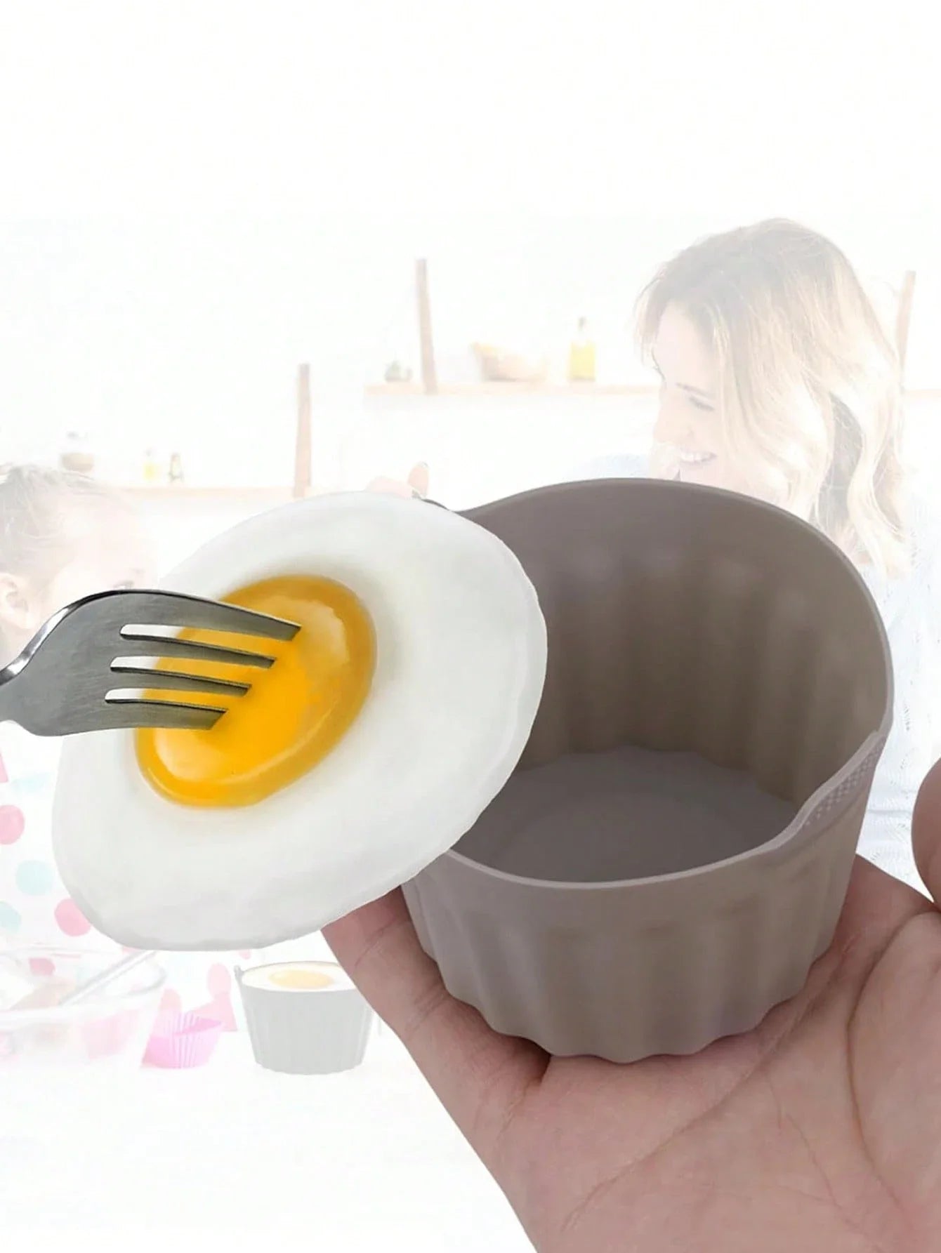 2/4/8Pcs Ramekins For Air Fryer Silicone Large Muffin Cases Nonstick Egg Poacher Silicone Mould Bakeware Easy Release Baking