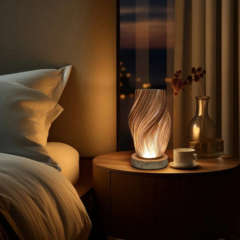 Minimal Cream Table Lamp with Adjustable Warm Lighting