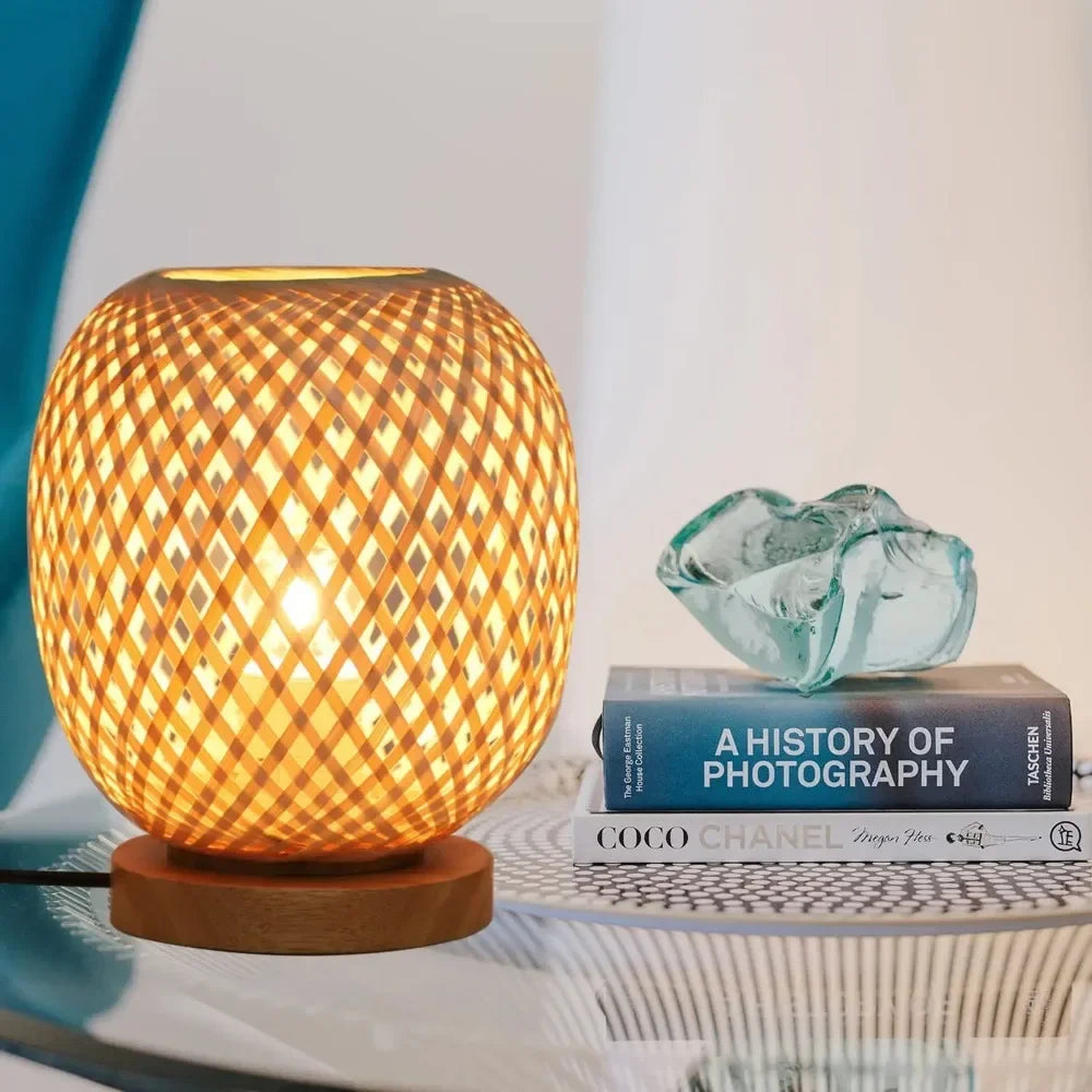 Natural Bamboo Table Lamp for Calm Interiors