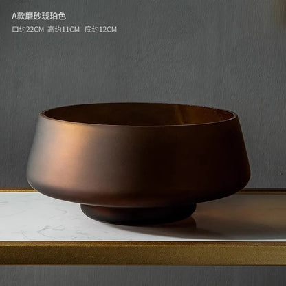 Frosted Glass Vase for Modern Living Room Decor