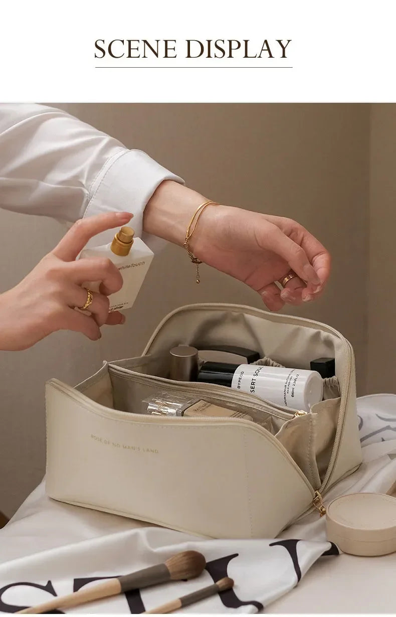 Makeup Organizer Female Toiletry Kit Bag Make Up Case Storage Pouch Luxury Lady Box, Cosmetic Bag, Organizer Bag for Travel Zip