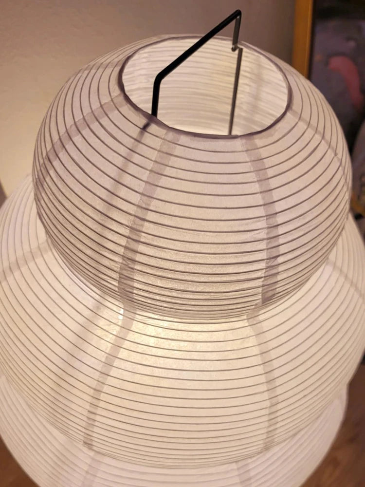 Japanese-Style Rice Paper Table Lamp with Soft Ambient Light