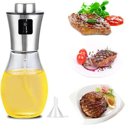 Olive Oil Sprayer for Cooking,200ml glass Olive oil sprayer,  Vegetable Oil sprayer with funnel ,Oil sprayer,Baking, Frying, BBQ