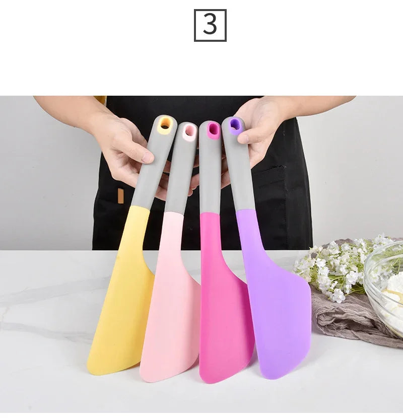 34cm Large Silicone Baking Spatula Non-Stick Cream Butter Spatula Heat Resistant Cookie Chocolate Pastry Scraper Kitchen Tools