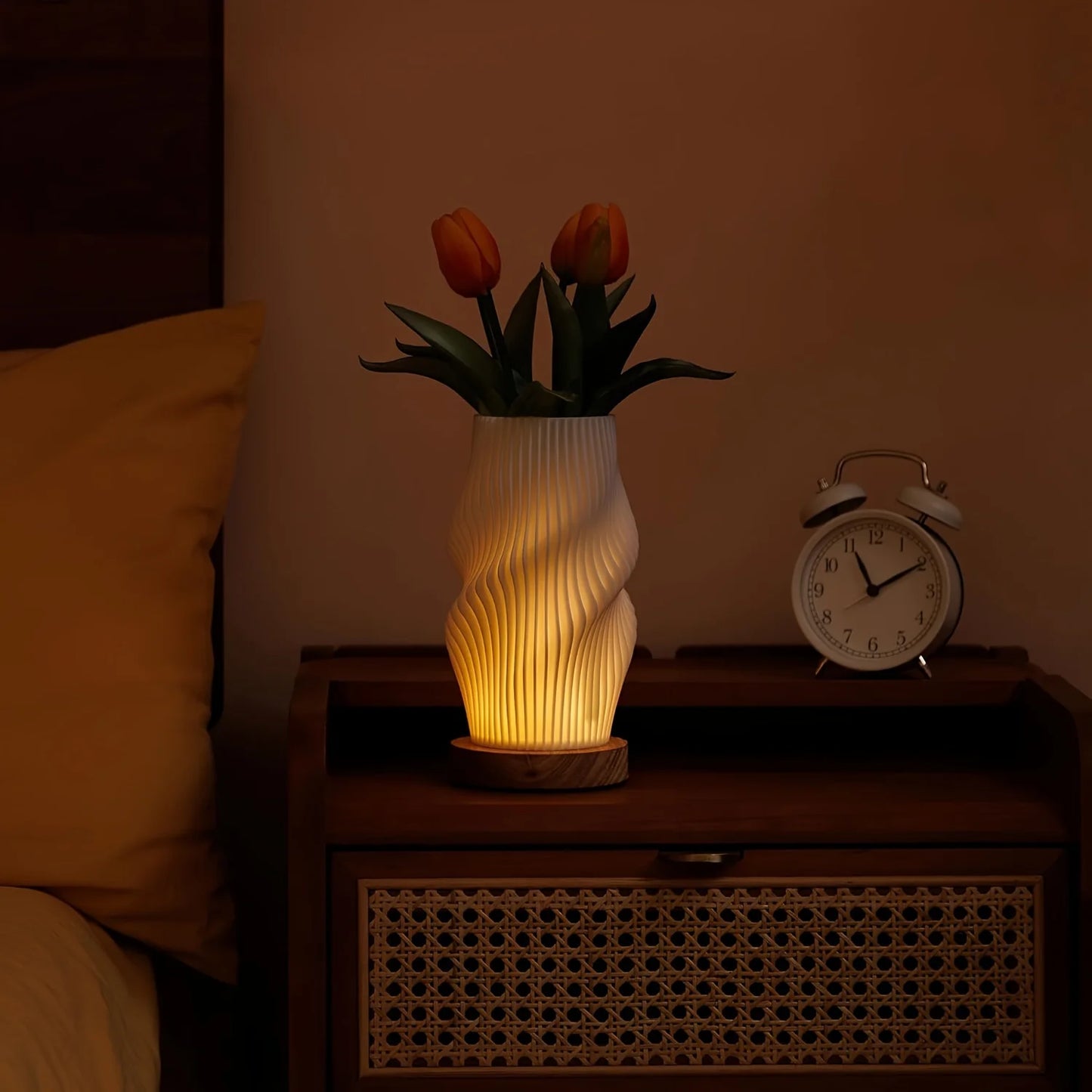 Pleated Table Lamp for Calm, Modern Spaces