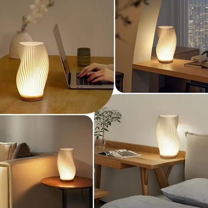 Pleated Table Lamp for Calm, Modern Spaces