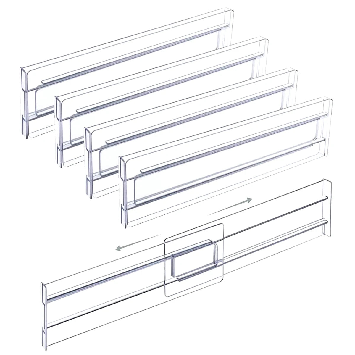 Expandable Drawer Dividers – Adjustable Drawer Organization Set