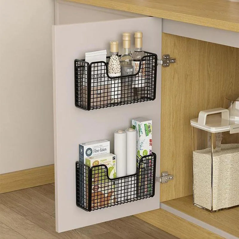 Cabinet Door Storage Rack – Punch-Free Kitchen Organizer