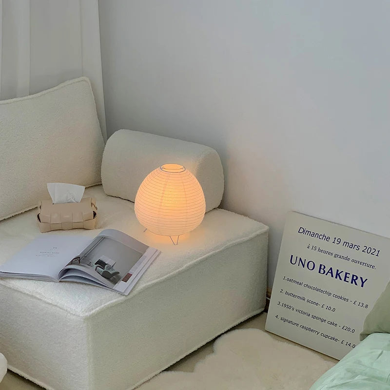 Nordic Wabi-Sabi Table Lamp with Soft Ambient Light