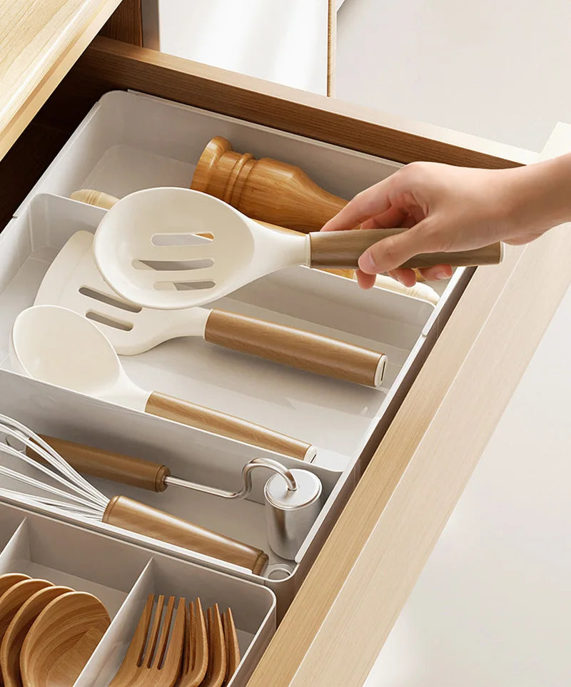 Expandable Drawer Organizer – Adjustable Cutlery & Storage Tray