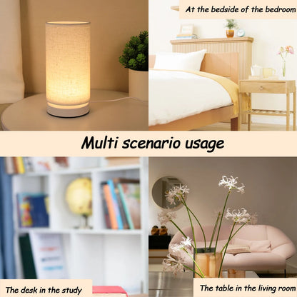 Minimal Fabric Table Lamp with Soft Ambient Light