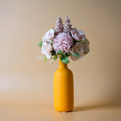 Nordic Ceramic Vase with Minimal Bottleneck Design