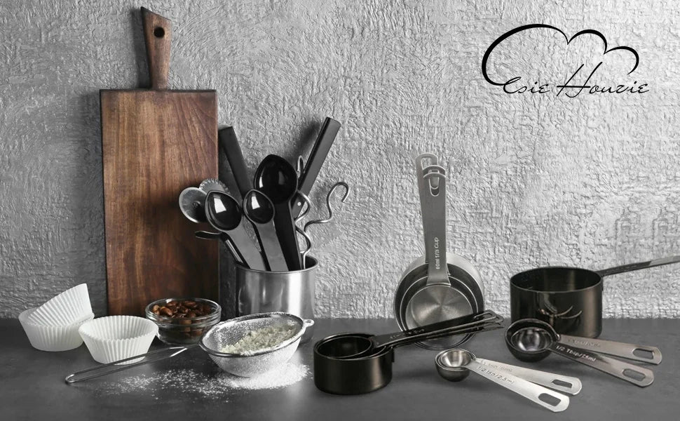 10-Piece Measuring Cups and Spoons Set – Kitchen Baking Tools