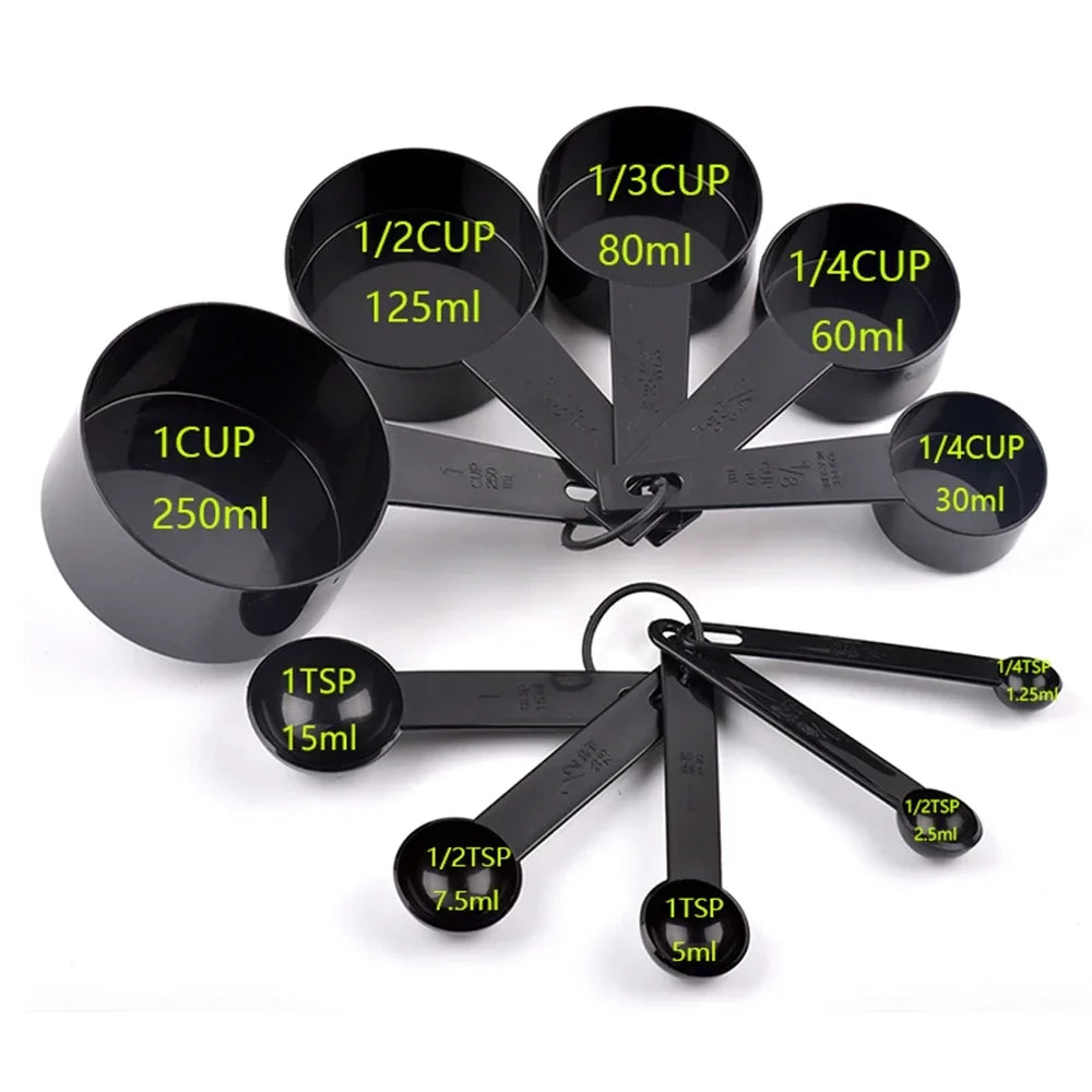 10-Piece Measuring Cups and Spoons Set – Kitchen Baking Tools