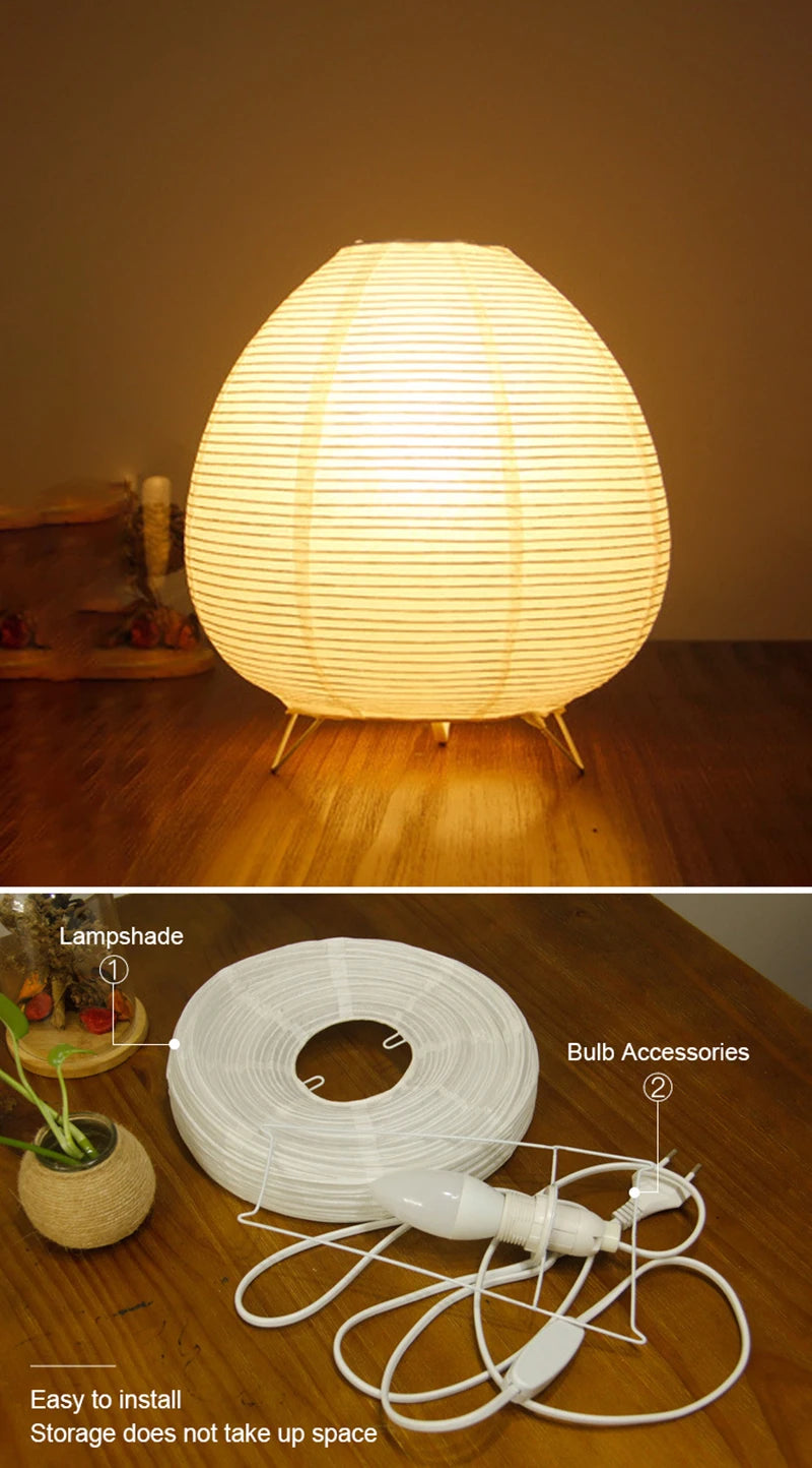 Nordic Wabi-Sabi Table Lamp with Soft Ambient Light
