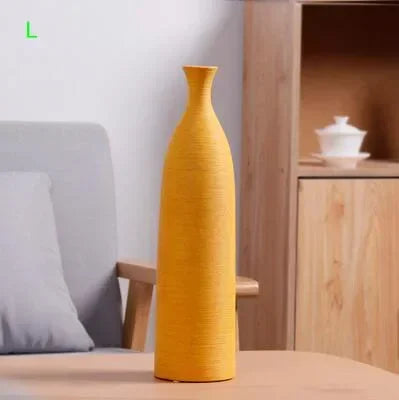 Simple Modern Black White Ceramic Vase Accessories Crafts Home Livingroom Table Figurines Decoration Office Furnishing Ornaments