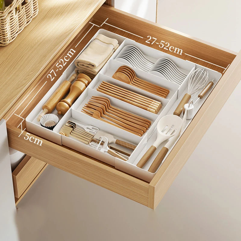 Expandable Drawer Organizer – Adjustable Cutlery & Storage Tray