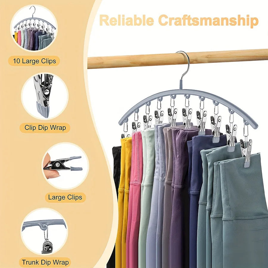 Closet Storage Hanger with Clips – Space-Saving Organizer