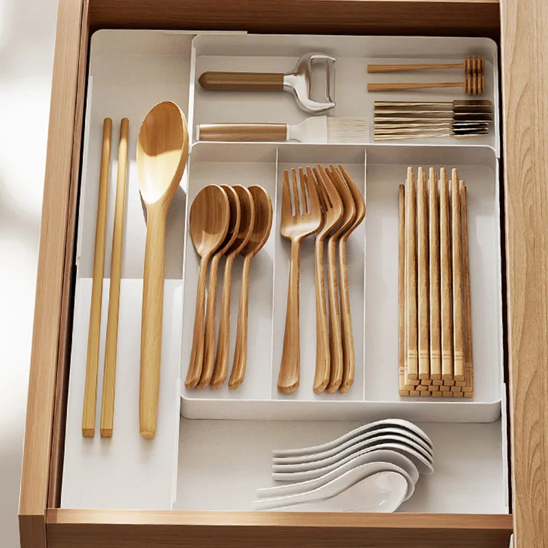 Expandable Drawer Organizer – Adjustable Cutlery & Storage Tray