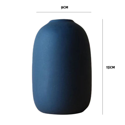 Nordic Ceramic Vase with Minimal Bottleneck Design