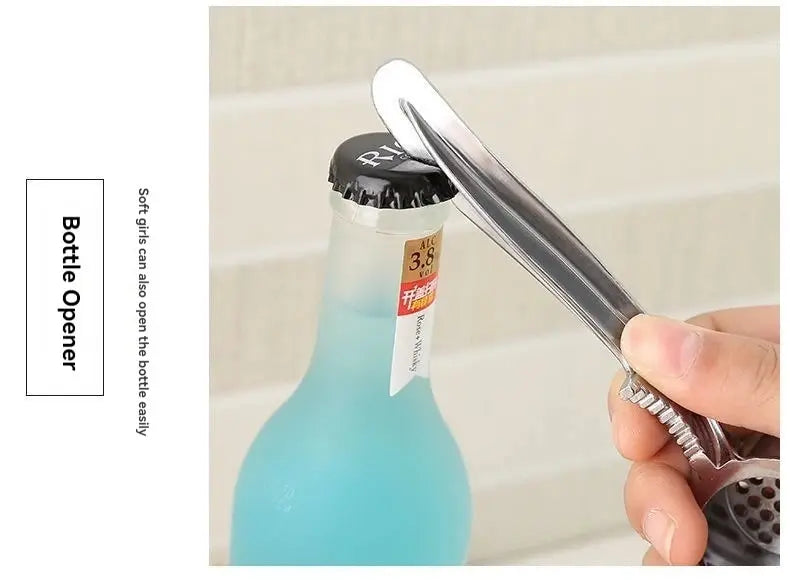 Heavy-Duty Garlic Press – Anti-Skid Manual Garlic Crusher