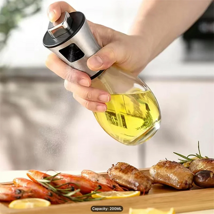 Olive Oil Sprayer for Cooking,200ml glass Olive oil sprayer,  Vegetable Oil sprayer with funnel ,Oil sprayer,Baking, Frying, BBQ