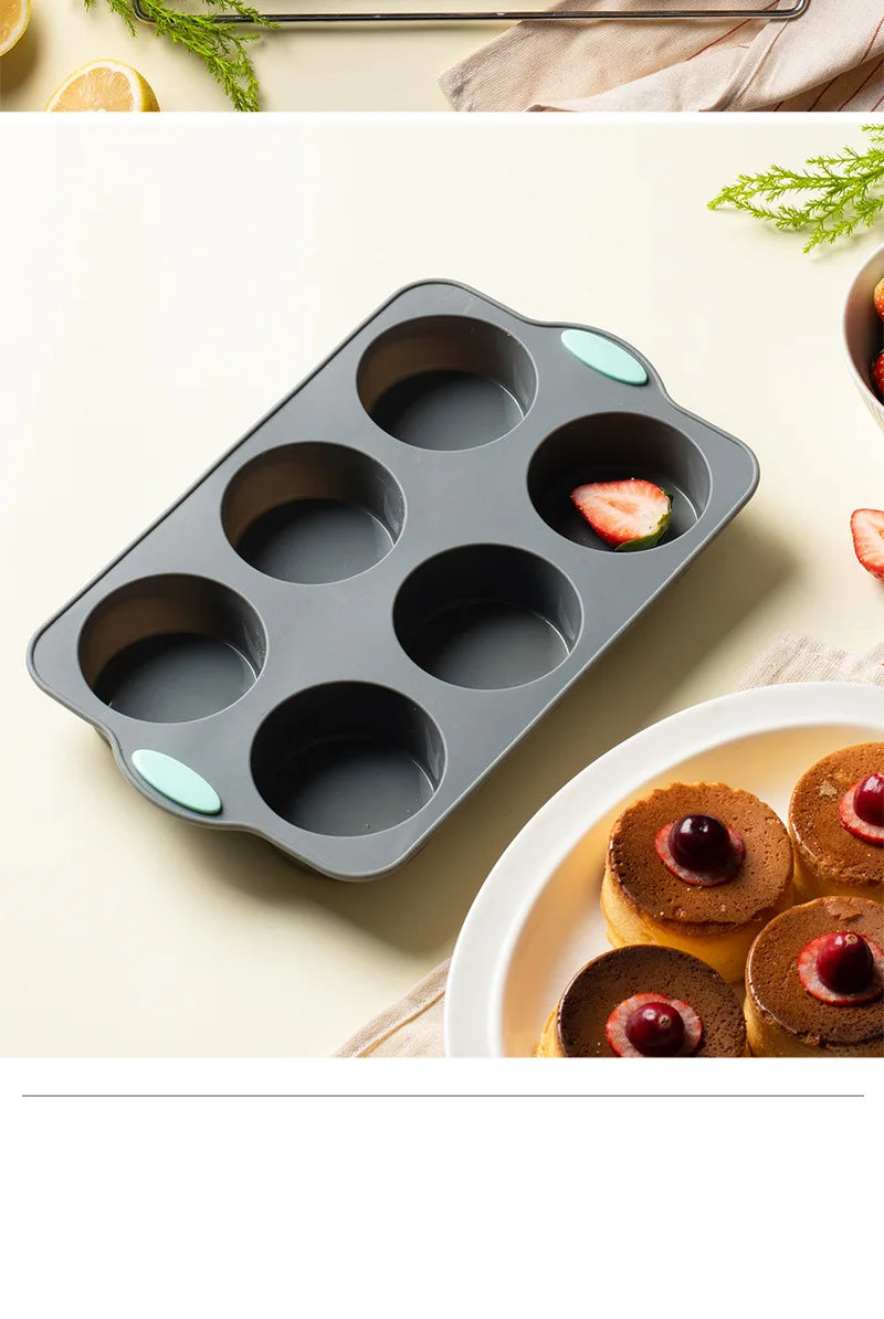 Silicone Cake Mold Pan 6/12 Cup Baking Tray Non-Stick Muffin Mould Cupcake Baking for Cakes Biscuit DIY Cake Kitchen Accessories