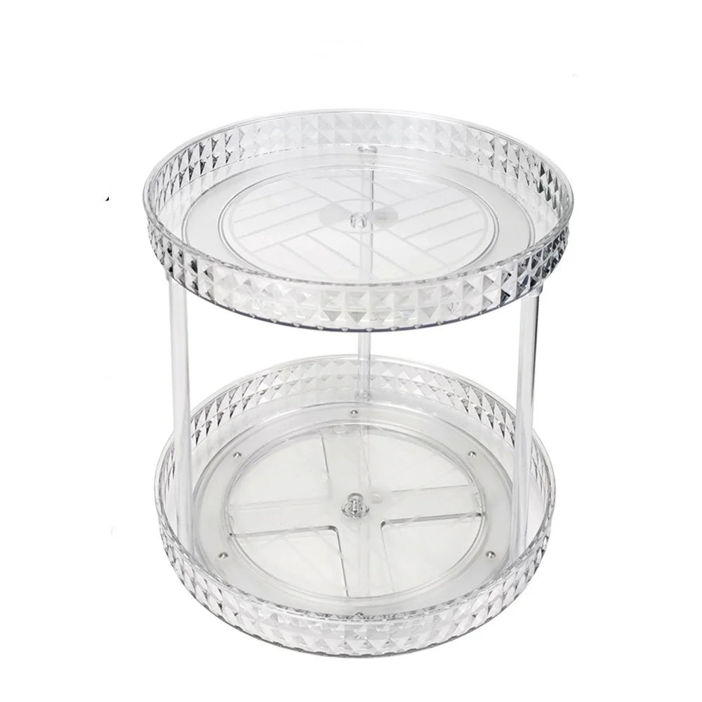1Pc/Kitchen Rack Transparent Rotating Storage Rack Spice Storage Condiment Storage Multi-Layer Storage Turntable Storage Rack
