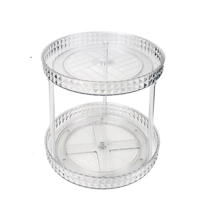 1Pc/Kitchen Rack Transparent Rotating Storage Rack Spice Storage Condiment Storage Multi-Layer Storage Turntable Storage Rack