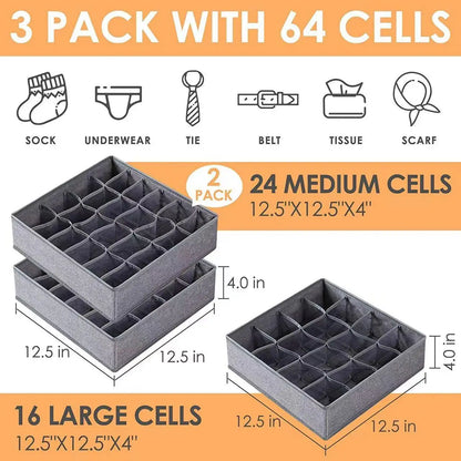 Underwear Bra Socks Storage Box Cabinet Drawer Organizer Socks Scarf Underwear Organizer Box Wardrobe Clothing Storage Organizer