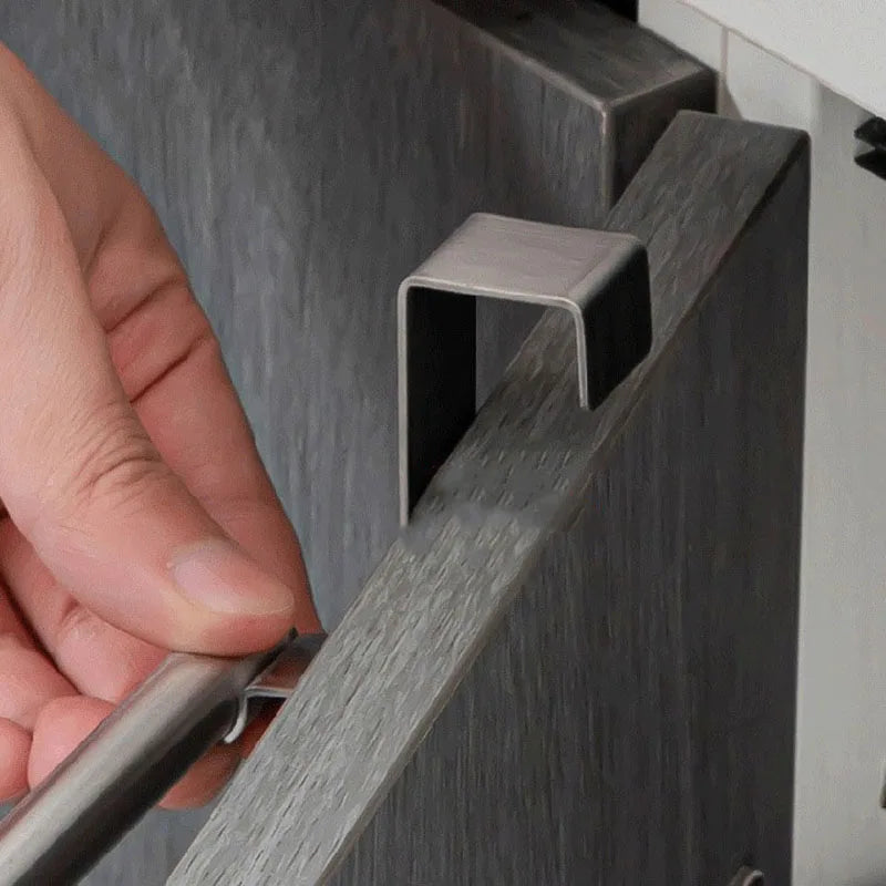 No-Drill Over Cabinet Towel Rack – Stainless Steel Kitchen Organizer