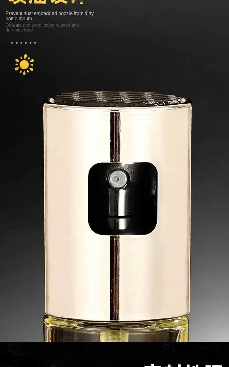 1-4Pcs Vinegar Oil Cruet Oiler Press-type Oil Bottle Things for Kitchens Leakproof and Heat-resistant Glass Spray Sprayer Tools