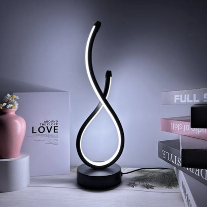 Modern Sculptural Table Lamp with Soft Ambient Light