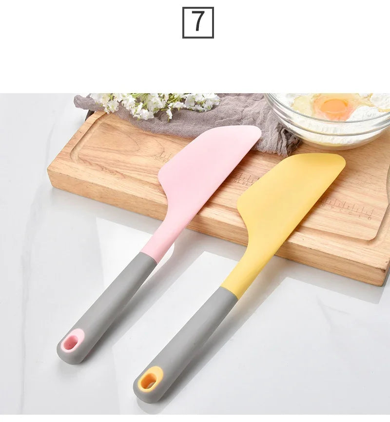 34cm Large Silicone Baking Spatula Non-Stick Cream Butter Spatula Heat Resistant Cookie Chocolate Pastry Scraper Kitchen Tools
