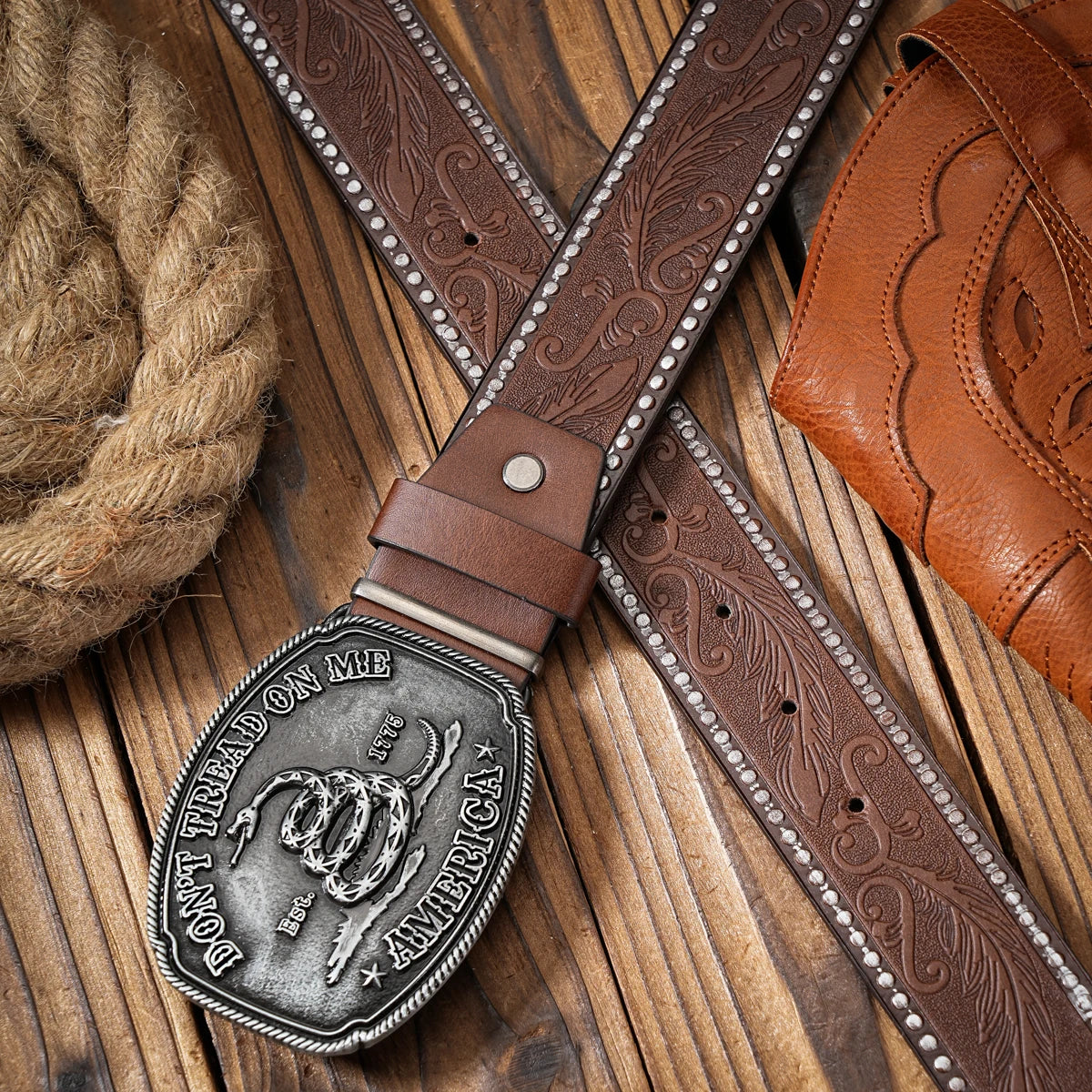 Vintage Western Belt – Unisex PU Leather Belt with Alloy Snake Buckle
