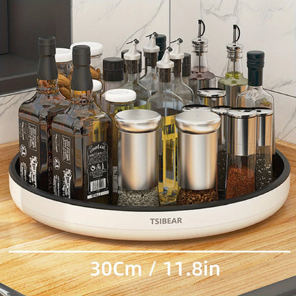 Kitchen turntable multifunctional countertop spice bottle 360 rotating storage rack storage tray cosmetic storage box round