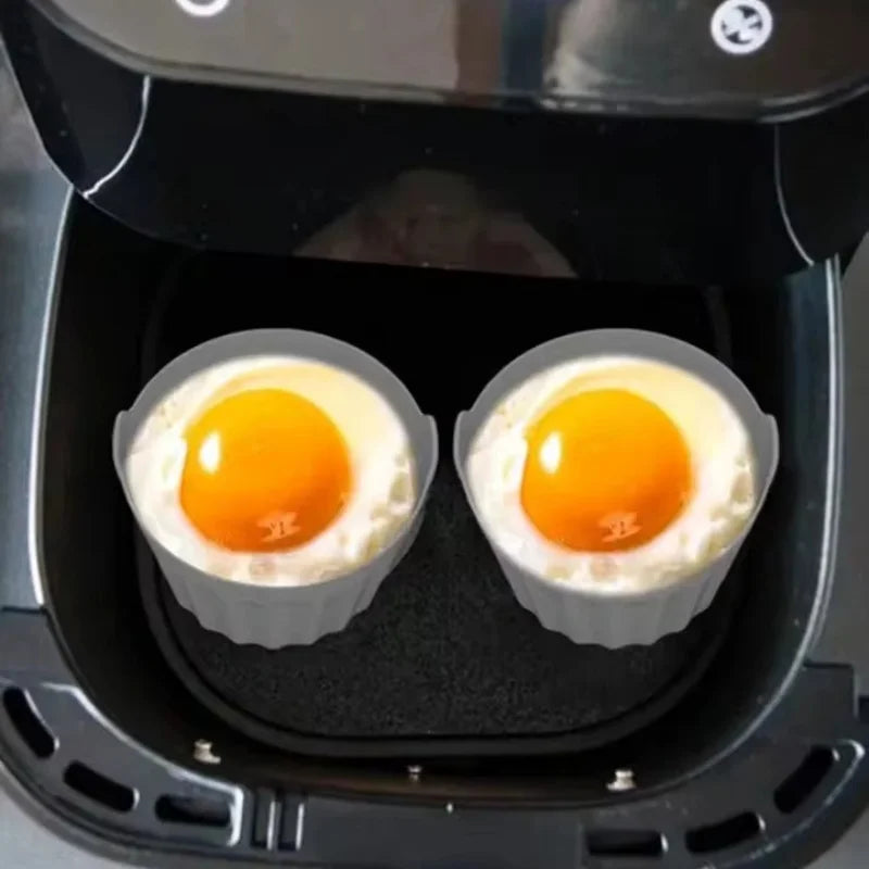 2/4/8Pcs Ramekins For Air Fryer Silicone Large Muffin Cases Nonstick Egg Poacher Silicone Mould Bakeware Easy Release Baking