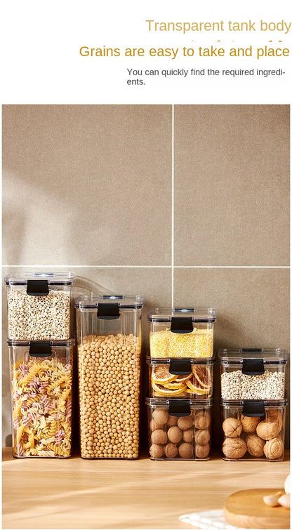 1PC Sealed Jar Airtight Container Grain Pasta Storage Box Plastic Moisture-proof Box Household Kitchen Organizer Seasoning Jars