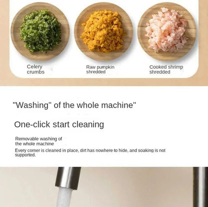 4In1 Electric Vegetable Cutter Set Handheld Wireless Electric Garlic Masher Food Chopper Meat Grinder Machine Food Peel Slice