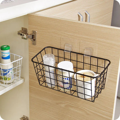 Cabinet Door Storage Rack – Punch-Free Kitchen Organizer