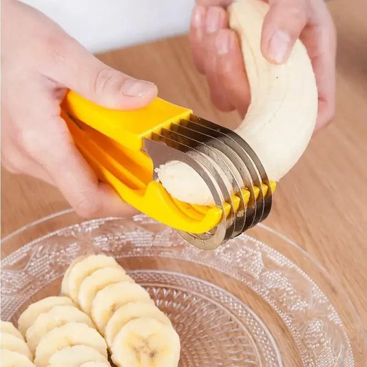 Creative Banana Slicer Stainless Steel Vegetable Fruit Sharp Cutter Sausage Kitchen Accessories Tool