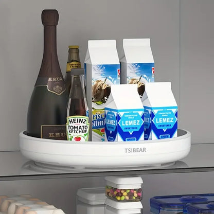 Kitchen turntable multifunctional countertop spice bottle 360 rotating storage rack storage tray cosmetic storage box round