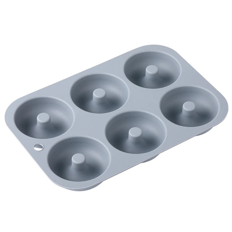6Holes Baking Mold Food Grade Silicone Non-stick Donut Molds Chocolate Cupcake Pan DIY Muffin Kitchen Tool for Oven Bakeware
