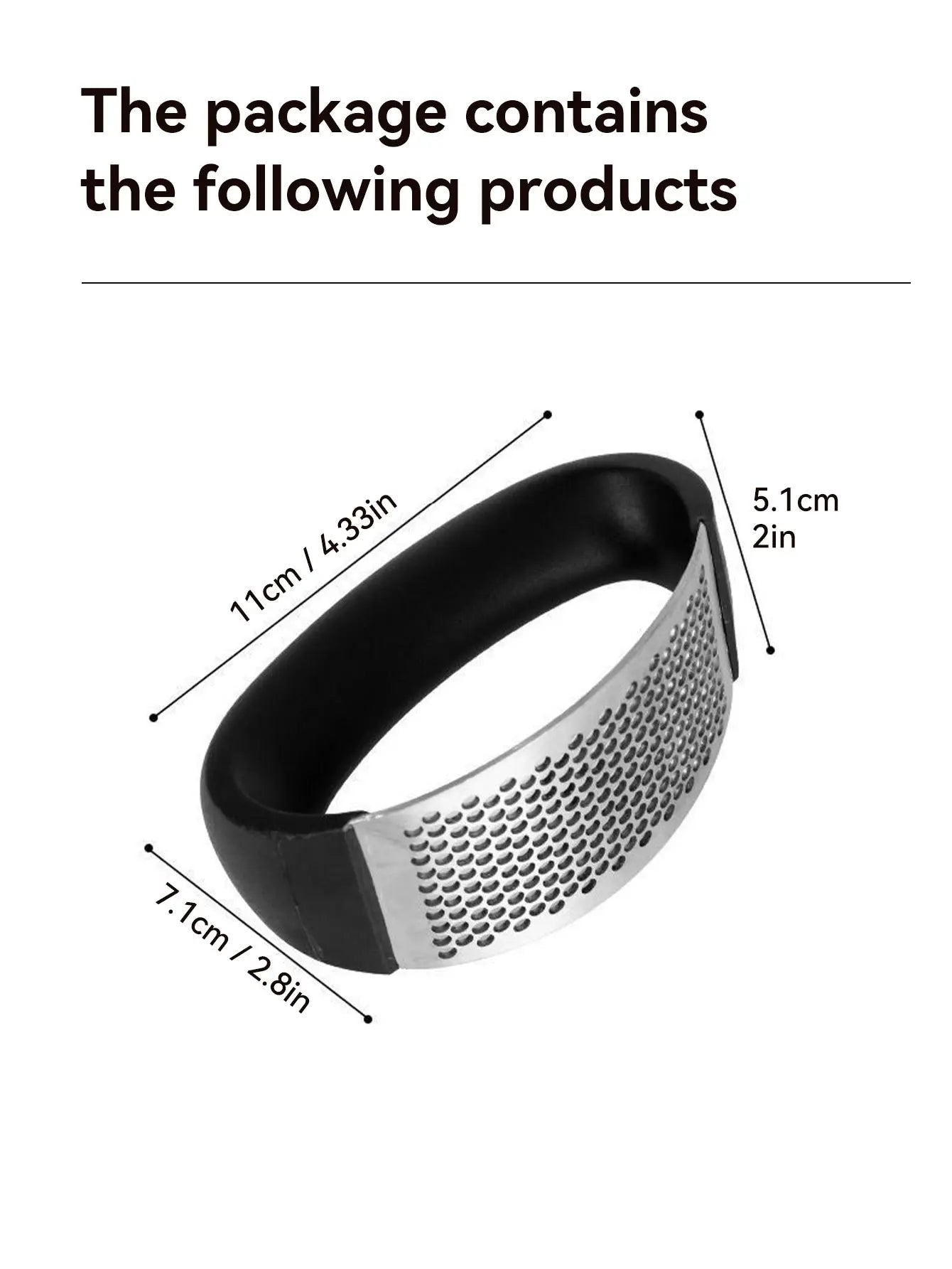 Manual Stainless Steel Garlic Press – Easy Kitchen Garlic Crusher