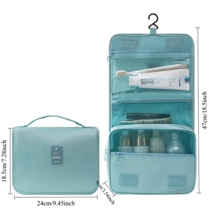 Portable Hook Toilet Bag Multi Functional Travel Waterproof Wear Resistant Multi Layer Storage Large Capacity Makeup Bag