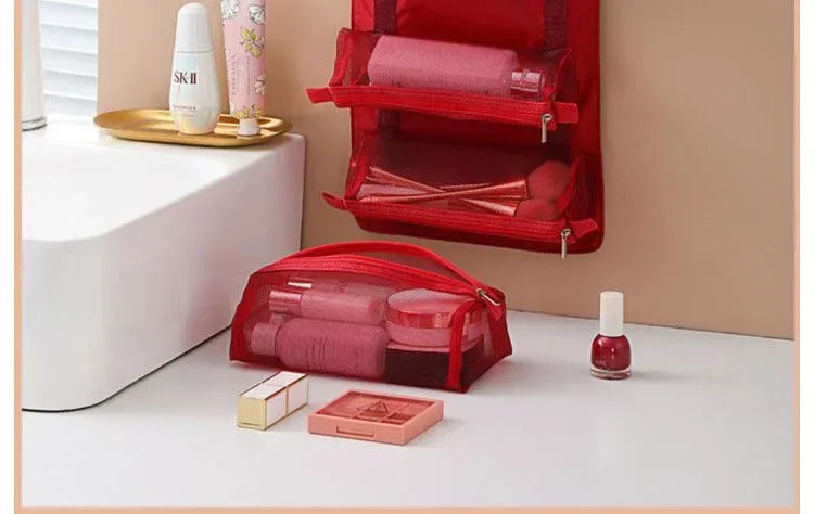 Makeup Organizer Female Toiletry Kit Bag Make Up Case Storage Pouch Luxury Lady Box, Cosmetic Bag, Organizer Bag for Travel Zip