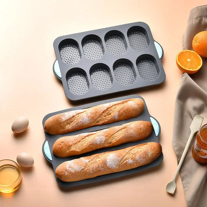 Baking Mold Restaurant Bread Food Mould Grade Baguette Bake Tray Silicone Anti-scalding Non-stick Oven Tool Kitchen Accessories